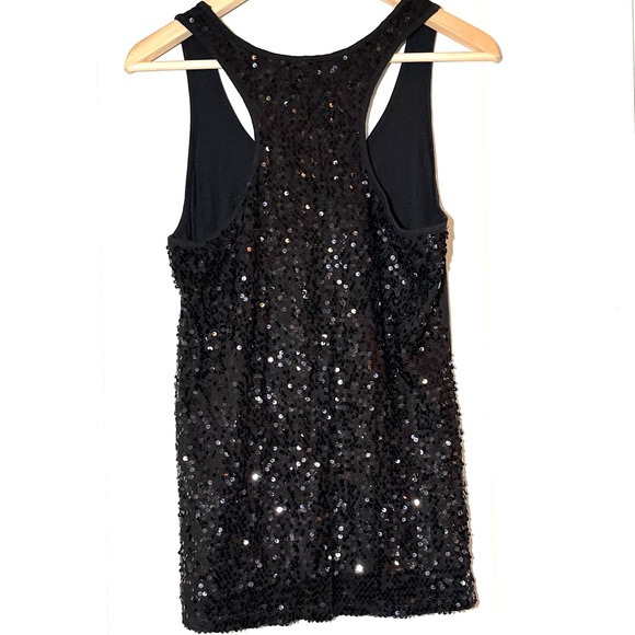 Disney Mickey Mouse Black Sequin Racerback Tank Top Sz XL Streetwear Gorpcore - Picture 5 of 14